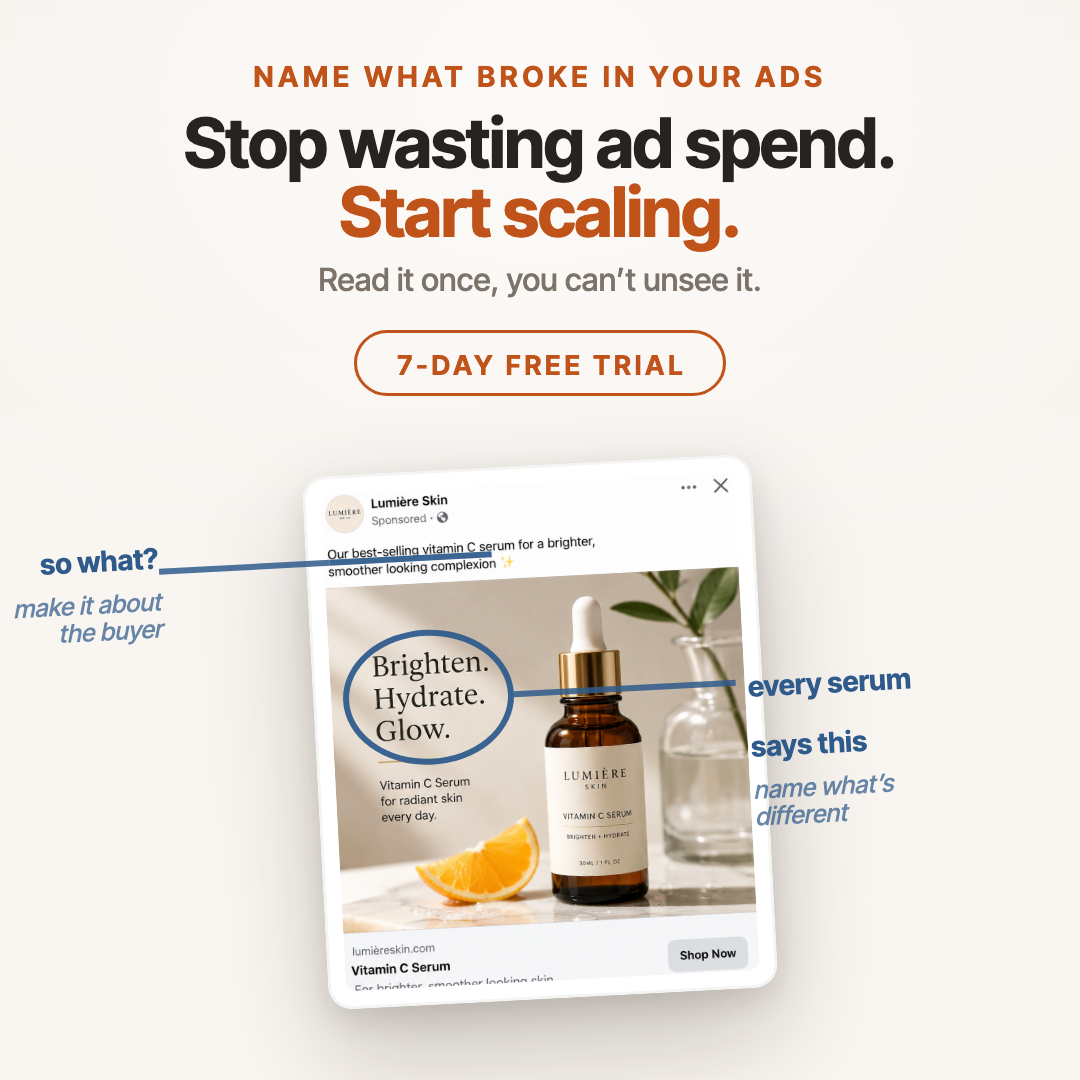 Realignment Hub: name what broke in your ads. Stop wasting ad spend, start scaling. 7-day free trial.